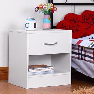 Nočný stolík 1 ks D06419 biely Dekorhome vyobraziť