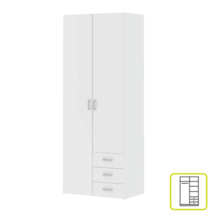 Šatníková skriňa GWEN 70425 Tempo Kondela vyobraziť