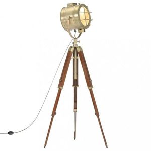 Stojaca lampa kov / drevo Dekorhome vyobraziť