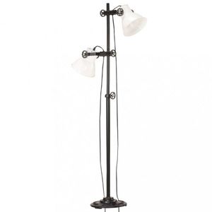 Stojacia lampa s 2 svietidlami liatina Dekorhome vyobraziť