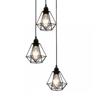 Závesná lampa čierna Dekorhome vyobraziť