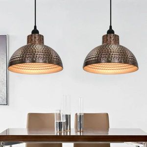 Závesná lampa 2 ks medená Dekorhome vyobraziť