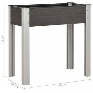 Záhradný vyvýšený záhon drevoplast / kov Dekorhome vyobraziť