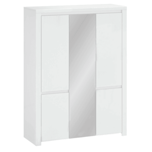 Šatná skriňa 5D LINDY biela lesk / zrkadlo Tempo Kondela vyobraziť