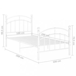 Posteľ biely kov Dekorhome vyobraziť