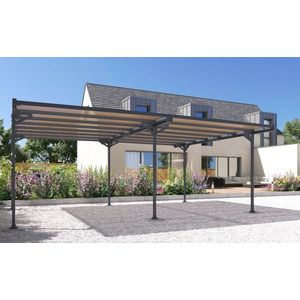Kovový prístrešok dvojitý / carport 606 x 509 cm Dekorhome vyobraziť