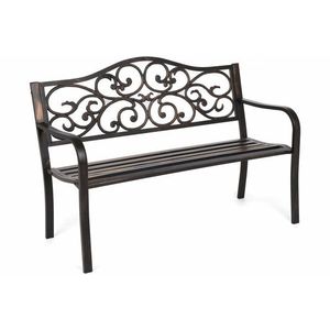 Záhradná lavička s patinou vyobraziť
