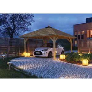 Drevený prístrešok / carport 431x431 cm Lanitplast vyobraziť