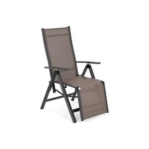 Záhradné polohovacie kreslo hliník / textilen vyobraziť