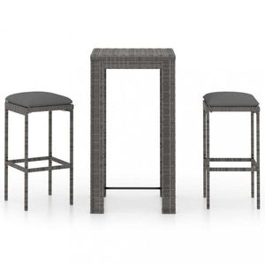 Záhradný barový set 3 ks polyratan Dekorhome vyobraziť
