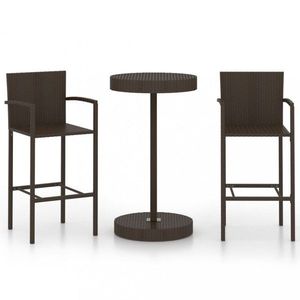 Záhradný barový set 3 ks polyratan Dekorhome vyobraziť