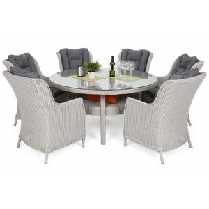 Záhradný jedálenský set guľatý 6+1 vyobraziť