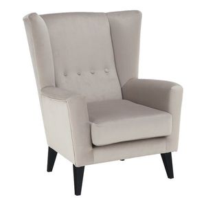 Kreslo-ušiak, svetlosivá/čierna, Rodeza vyobraziť