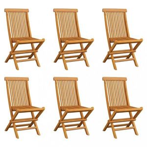 Skladacia záhradná stolička 6 ks hnedá Dekorhome vyobraziť