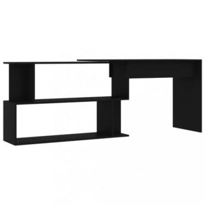 Rohový písací stôl s policami Dekorhome vyobraziť