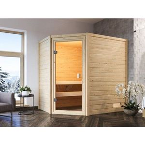 Interiérová fínska sauna 195 x 145 cm Dekorhome vyobraziť