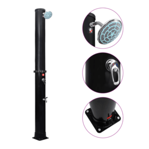 Záhradná solárna sprcha 40 l čierna Dekorhome vyobraziť