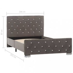 Posteľ sivý zamat Dekorhome vyobraziť