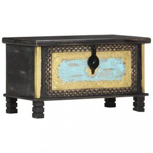 Úložná truhla čierna / zlatá / modrá Dekorhome vyobraziť