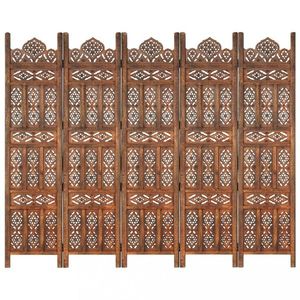 Drevený paraván 5dielny Dekorhome vyobraziť