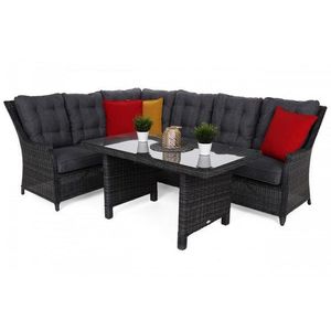 Záhradná sedacia súprava ľavý roh umelý ratan vyobraziť