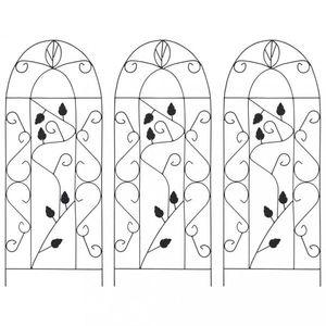 Opory na plazivé rastliny 3 ks čierna Dekorhome vyobraziť