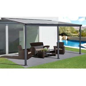 Hliníková pergola 4, 35x3 m WALL 43 antracit Lanitplast vyobraziť