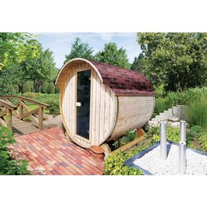 Vonkajšia fínska sudové sauna 216 x 220 cm Dekorhome vyobraziť