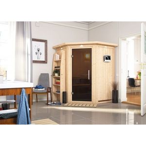 Interiérová fínska sauna 151 x 151 cm Dekorhome vyobraziť