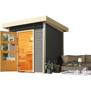 Vonkajšia fínska sauna 196 x 196 cm Dekorhome vyobraziť