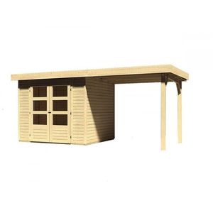 Drevený záhradný domček ASKOLA 3 s prístavkom 240 Lanitplast vyobraziť
