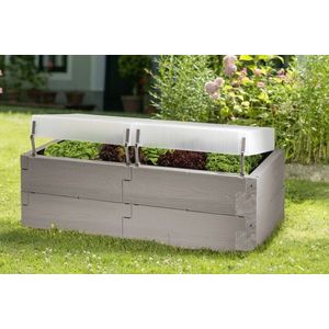 Vyvýšený záhon s poklopom 60 x 130 cm plast Dekorhome vyobraziť