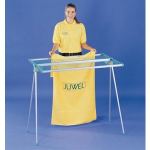 Skladací sušiak na bielizeň strieborná / modrá Dekorhome vyobraziť