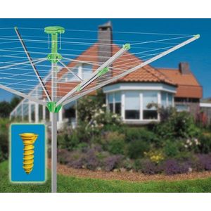 Záhradný sušiak na bielizeň strieborná / zelená Dekorhome vyobraziť