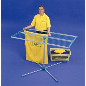 Skladací sušiak na bielizeň strieborná / modrá Dekorhome vyobraziť