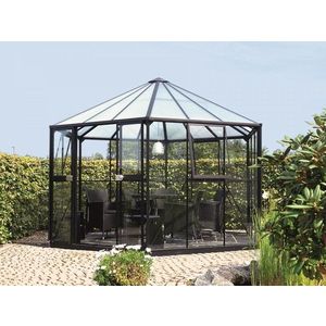 Pavilón HERA 9000 sklo / polykarbonát / hliník Dekorhome vyobraziť