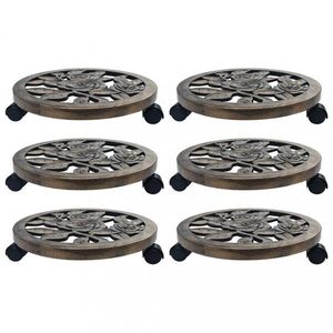 Vozíky pod kvetináč 6 ks bronz Dekorhome vyobraziť