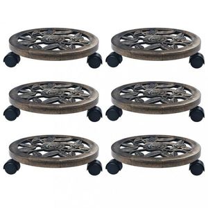 Vozíky pod kvetináč 6 ks bronz Dekorhome vyobraziť