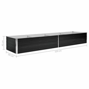 Záhradný oceľový truhlík antracit Dekorhome vyobraziť