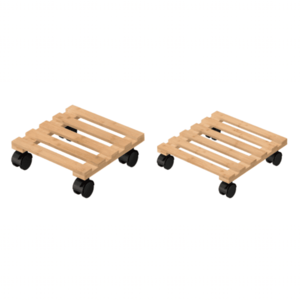 Stojan pod kvety s kolieskami 2 ks KOSMA bambus Tempo Kondela vyobraziť