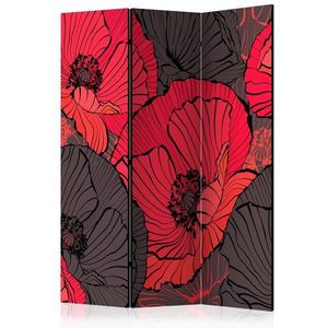 Paraván Pleated poppies Dekorhome vyobraziť