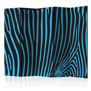 Paraván Zebra pattern (turquoise) Dekorhome vyobraziť