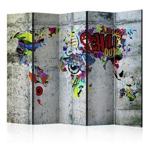 Paraván Graffiti World Dekorhome vyobraziť