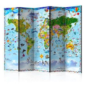 Paraván World Map for Kids II Dekorhome vyobraziť