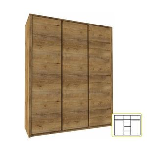 Šatníková skriňa trojdverová MONTANA S3D Tempo Kondela vyobraziť