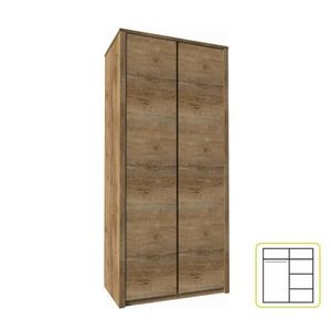 Vešiaková skriňa MONTANA S2D Tempo Kondela vyobraziť