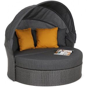 Záhradná posteľ polyratan / látka vyobraziť