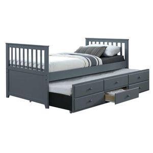 Posteľ s prístelkou a úložným priestorom AUSTIN NEW biela Tempo Kondela vyobraziť