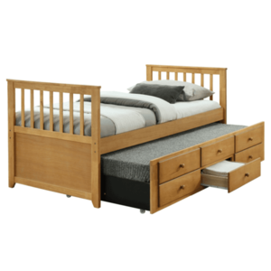 Posteľ s prístelkou a úložným priestorom AUSTIN NEW biela Tempo Kondela vyobraziť