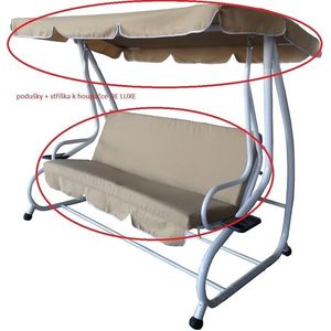 Strieška + podušky k hojdačke De Luxe béžová ROJAPLAST vyobraziť